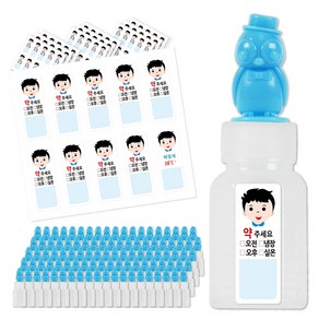 블루둥이 방수 스티커 + 12ml 펭귄 약병 100p