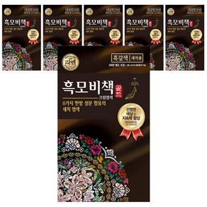 리엔 흑모비책 골드 염색약 90g, 흑갈색, 6개