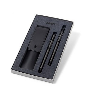 LAMY 사파리 볼펜 샤프 파우치 세트 0.5mm, 매트블랙, 1세트