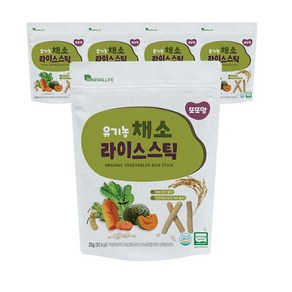 또또맘 유기농 채소 라이스스틱 20g, 5개