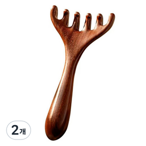 누비엘라 두피 마사지 괄사 마사지기 15cm, 2개, 우드