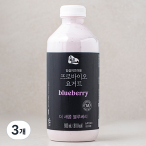 숲골 임실치즈마을 프로바이오 요거트 블루베리, 900ml, 3개