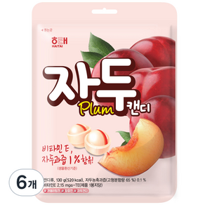 해태제과 자두 캔디, 130g, 6개