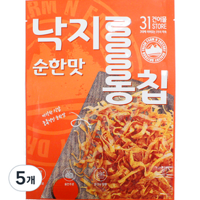 31건어물 수제 낙지롱칩 순한맛, 5개, 130g