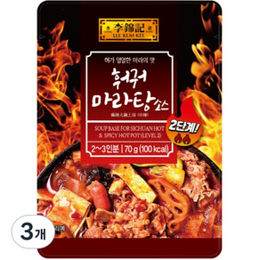 이금기 훠궈 마라탕 소스 2단계, 70g, 3개