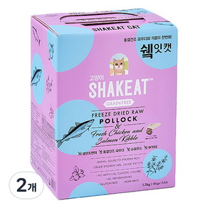 쉨잇 캣 전연령 파우치 박스 북어 건식사료 15p, 닭+연어, 1.2kg, 2개