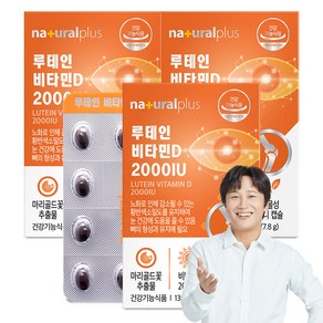 내츄럴플러스 루테인 비타민D 2000IU 7.8g, 3개