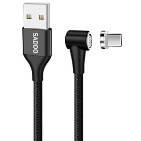 사또 3세대 USB C타입 커넥터 + ㄱ자형 마그네틱 고속충전 케이블 1m 세트