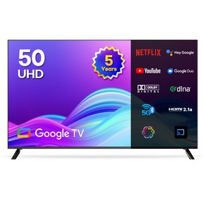 이노스 5년 무상AS 4K UHD 구글 TV 50인치 티비, 127cm(50인치), NEW G50 ZERO EDITION, 스탠드형, 고객직접설치