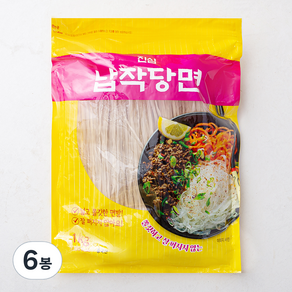 진심 납작 당면, 1kg, 6개