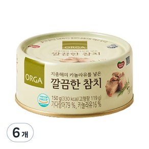 올가홀푸드 깔끔한 참치 통조림, 150g, 6개