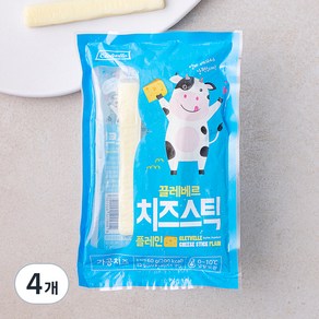 끌레베르 치즈스틱 플레인 4매입, 60g, 4개