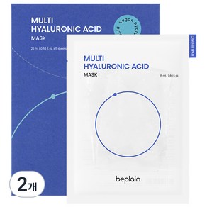 [비건뷰티] 비플레인 멀티 히알루론산 마스크 25ml, 5개입, 2개