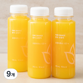 올가니카 퓨어 오렌지, 190ml, 9개