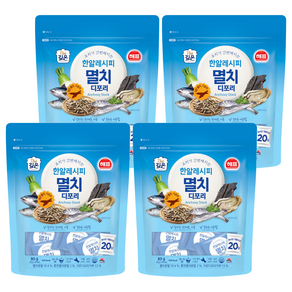 해표 한알 레시피 멸치 디포리 20p, 80g, 4개