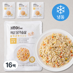 허닭 닭가슴살 갈릭 곤약 볶음밥 1인분 (냉동), 250g, 16팩