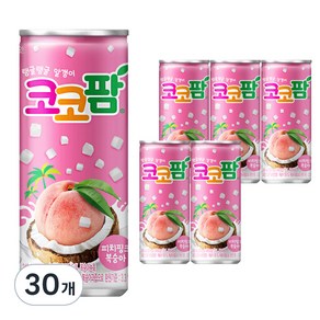 코코팜 해태음료 피치핑크 복숭아, 240ml, 30개