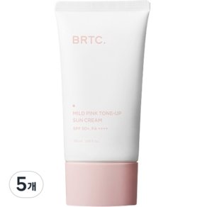 비알티씨 마일드 핑크 톤업 선크림 SPF 50+ PA++++, 5개, 50ml