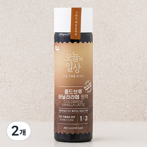 오늘의일상 콜드브루 바닐라라떼 원액, 400ml, 2개