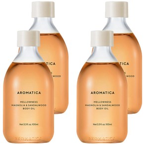 아로마티카 멜로우니스 바디오일 매그놀리아 & 샌달우드향, 100ml, 4개