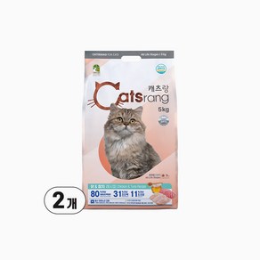 캐츠랑 NEW 전연령 올라이프 고양이 건식사료, 닭, 5kg, 2개