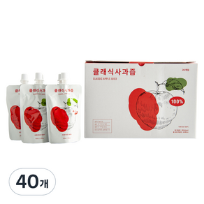 클래식농원 클래식 사과즙, 100ml, 40개