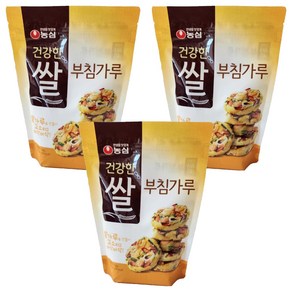 농심 건강한 쌀 부침가루, 450g, 3개