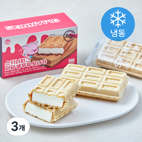 스키니피그 저당 생우유 모나카 (냉동), 3개, 3개입, 140ml
