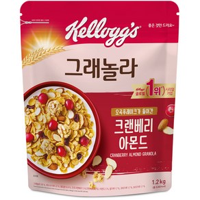 켈로그 크랜베리 아몬드 그래놀라 시리얼, 1.2kg, 6개