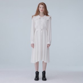 무디디 여성용 frill collar long dress 미디 스커트 001