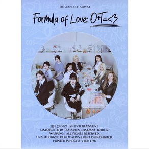 트와이스 - Fomula of Love: O+T=<3 정규3집 앨범 랜덤발송, 1CD