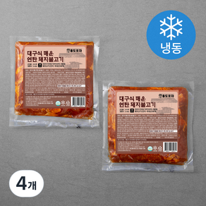 8도포차 대구식 매운 연탄 돼지불고기 (냉동), 300g, 4개