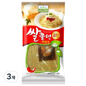 칠갑농산 쌀쫄면골드 + 비빔장, 600g, 3개