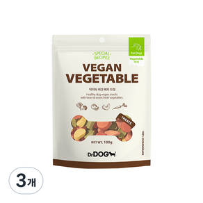 닥터독 강아지 비건 베지 트릿, 혼합맛, 100g, 3개