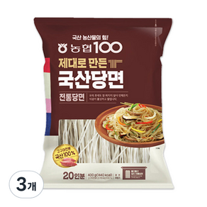 농협식품 제대로 만든 국산 전통당면, 400g, 3개