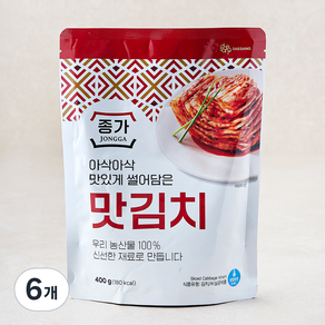 종가 맛김치, 400g, 6개