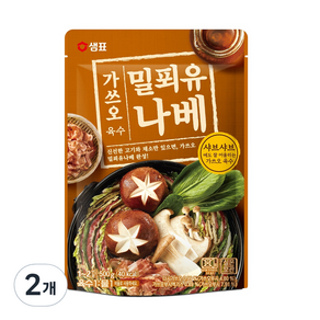 샘표 가쓰오 밀푀유나베 육수, 500g, 2개