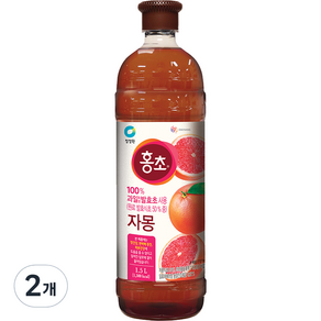 대상 청정원 홍초 자몽, 1.5L, 2개