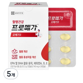 프로메가 종근당건강 장용성 오메가3 22.2g, 30정, 5개