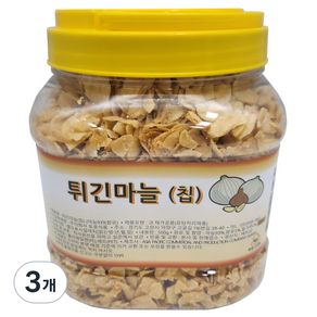 튀긴마늘 칩, 500g, 3개