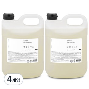 생활공작소 쌀뜨물 주방세제, 4L, 4개