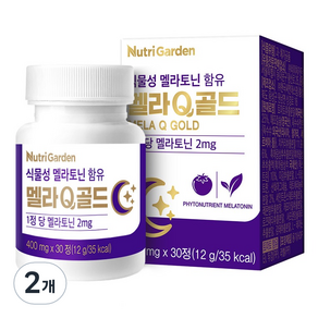 뉴트리가든 식물성 멜라토닌 함유 멜라Q 골드 30p, 12g, 2개