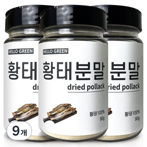 헬로우그린 황태 가루 통, 90g, 9개