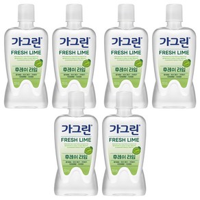 가그린 후레쉬 라임 구강청결제, 750ml, 6개