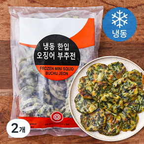 한입 오징어 부추전 (냉동), 1kg, 2개