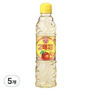 오뚜기 2배 사과식초, 500ml, 5개