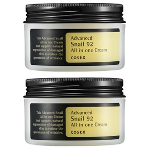 코스알엑스 어드벤스드 스네일 92 올인원 크림, 100ml, 2개
