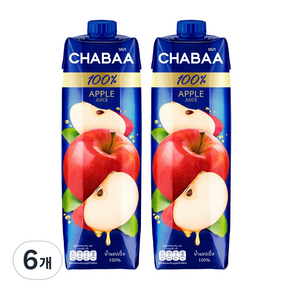 차바 사과주스, 6개, 1L
