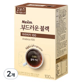 맥심 아라비카100 부드러운 블랙 커피믹스, 2.8g, 100개입, 2개