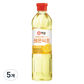 백설 CJ제일제당 지중해산 레몬식초, 500ml, 5개